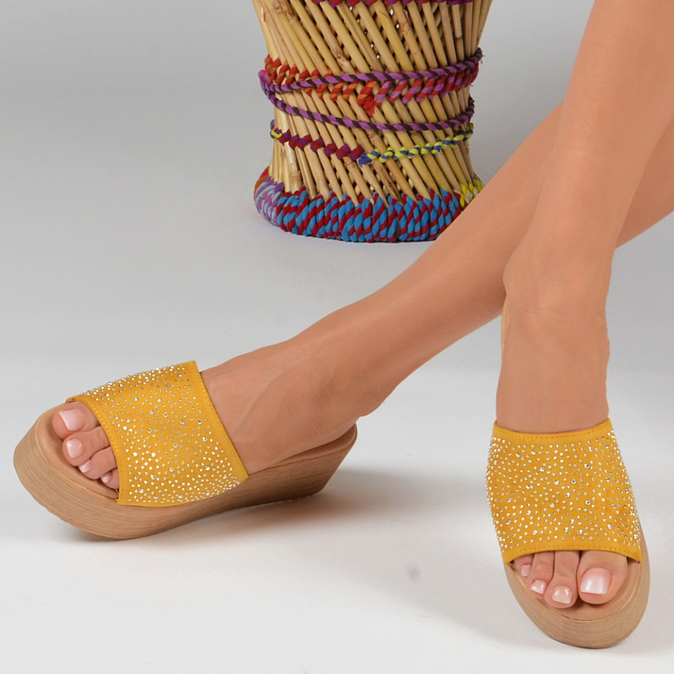 Papuci dama Leon Yellow - Need 4 Shoes