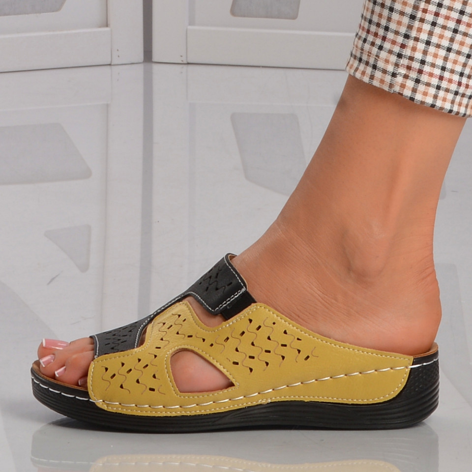 Papuci Dama Marilena Yellow - Need 4 Shoes