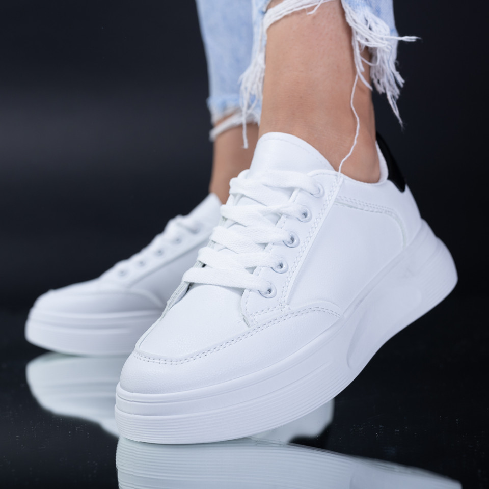 Adidasi dama Lucina Alb/Negru - Need 4 Shoes