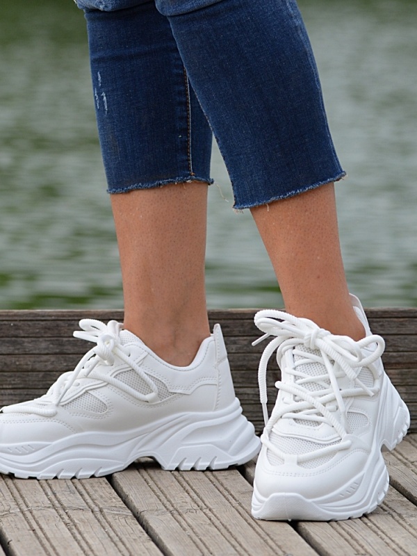 Adidasi Dama Palmer Albi- Need 4 Shoes
