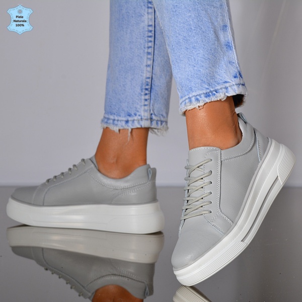 Adidasi Dama Piele Naturala Diago Gri- Need 4 Shoes