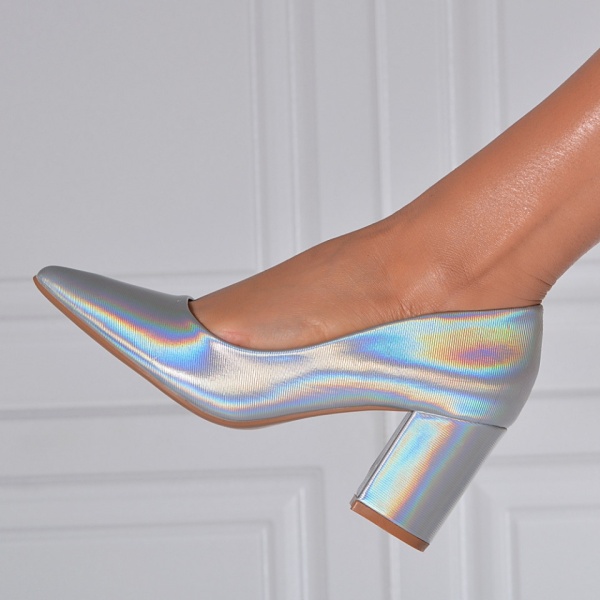 Pantofi Cu Toc Dama Anda  Argintii- Need 4 Shoes