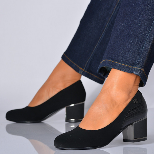 Pantofi Cu Toc Dama Cleopatra Negri- Need 4 Shoes