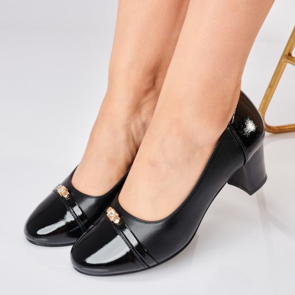Pantofi Cu Toc Dama Crenguta Negri- Need 4 Shoes