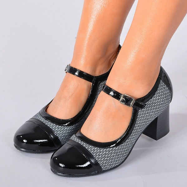 Pantofi Cu Toc Dama Estera 2 Negri