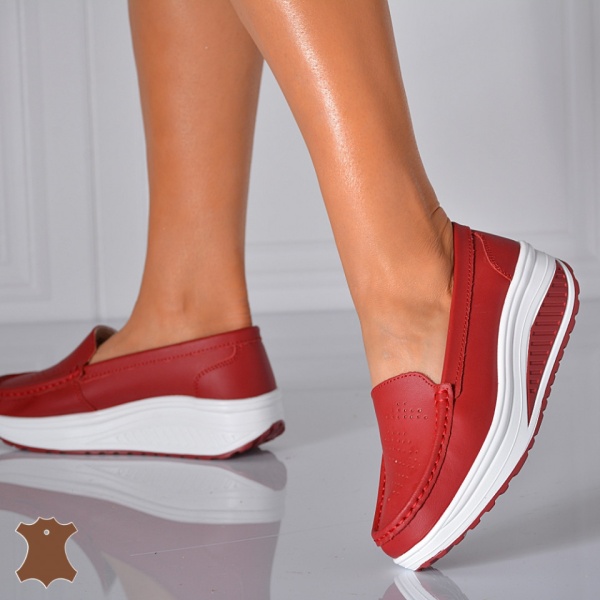 Pantofi Dama Piele Naturala Zena 2 Rosii- Need 4 Shoes