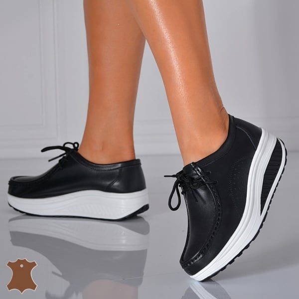 Pantofi Dama Piele Naturala Zena 5 Negri- Need 4 Shoes