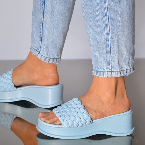Papuci dama Thalia Albastri- Need 4 Shoes