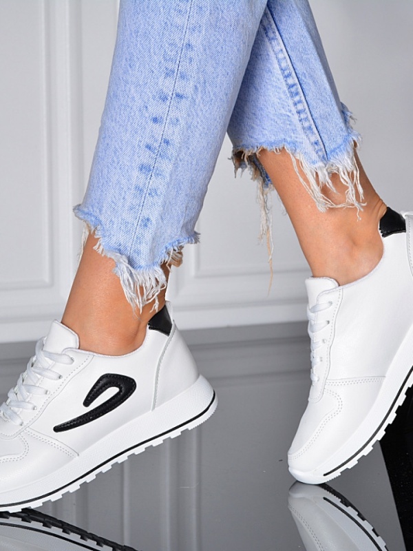 Adidasi Dama Naly Alb/Negru- Need 4 Shoes