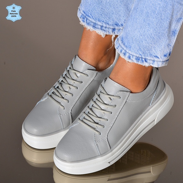 Adidasi Dama Piele Naturala Diago Gri- Need 4 Shoes