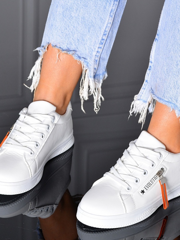 Adidasi Dama Rosina Alb/Orange- Need 4 Shoes