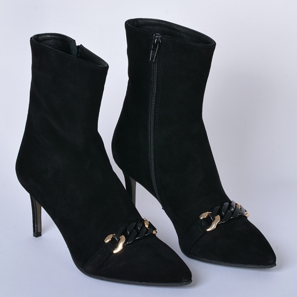 Botine Piele Naturala Danielle Negre- Need 4 Shoes