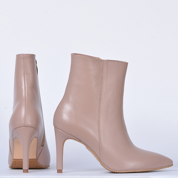 Botine Piele Naturala Marlyn Nude- Need 4 Shoes