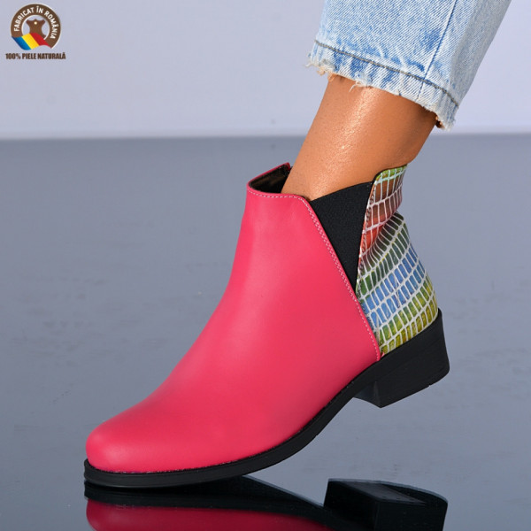 Botine Piele Naturala Mirela Fuchsia