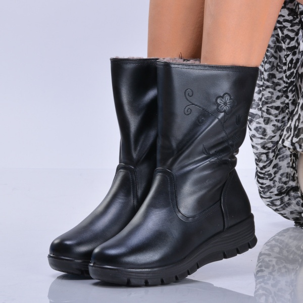 Cizme Dama Imblanite Catalina Negre - Need 4 Shoes