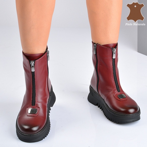 Ghete Dama Piele Naturala Patrik Bordo- Need 4 Shoes