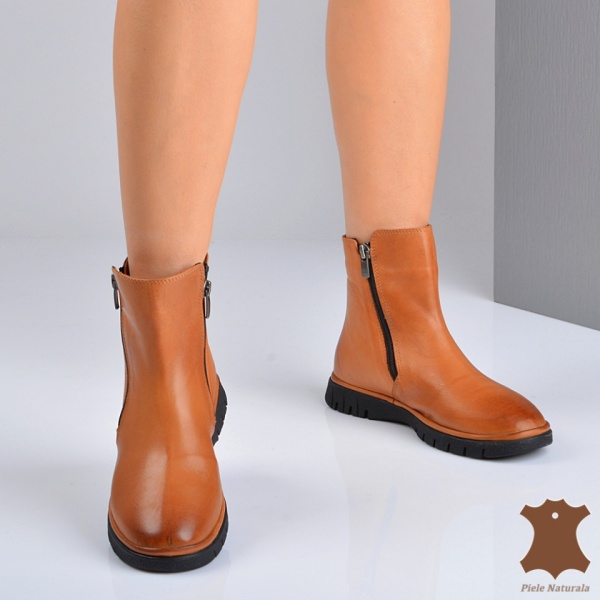 Ghete Dama Piele Naturala Samuel Camel- Need 4 Shoes