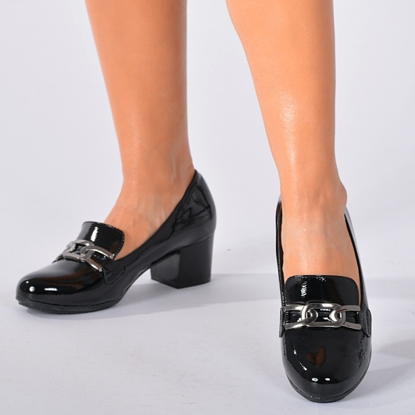 Pantofi Cu Toc Dama Brandy Negri