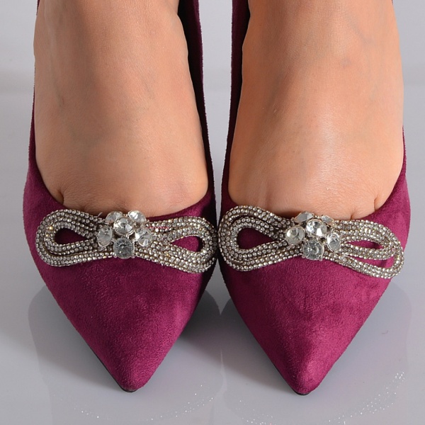 Pantofi Cu Toc Dama Sinderela 2 Mov- Need 4 Shoes