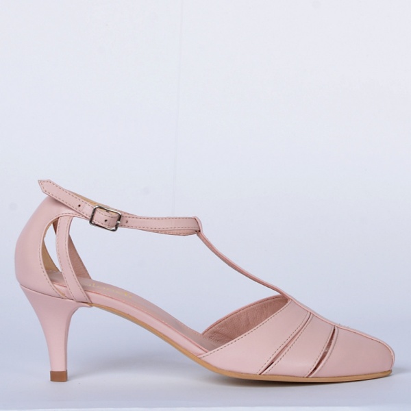 Pantofi Cu Toc Piele Naturala Rafaela Roz- Need 4 Shoes