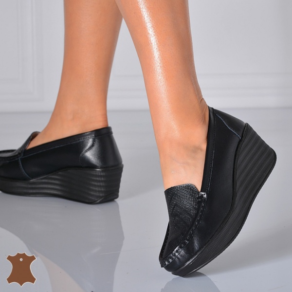 Pantofi Dama Piele Naturala Arien  Negri - Need 4 Shoes