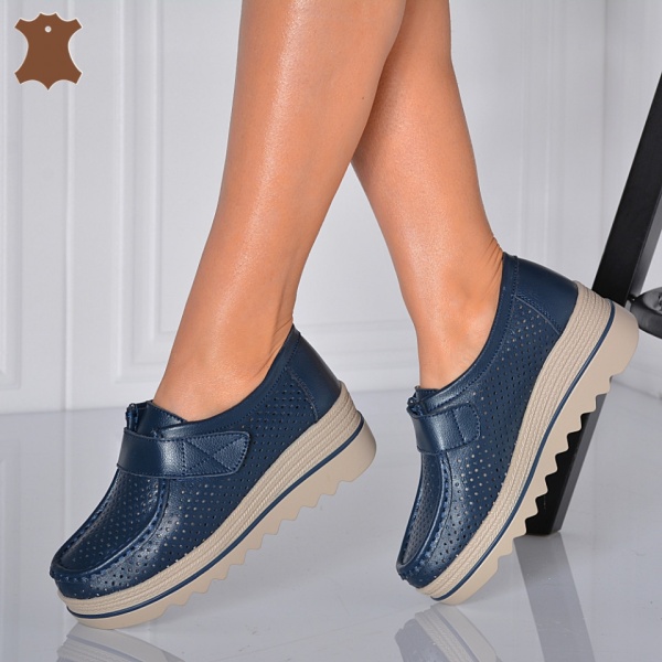 Pantofi Dama Piele Naturala Corso 6 Navy- Need 4 Shoes