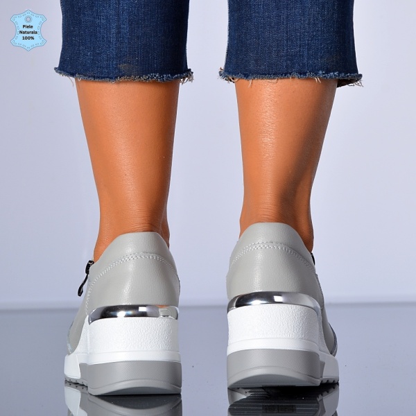 Pantofi Dama Piele Naturala Zamora Gri- Need 4 Shoes