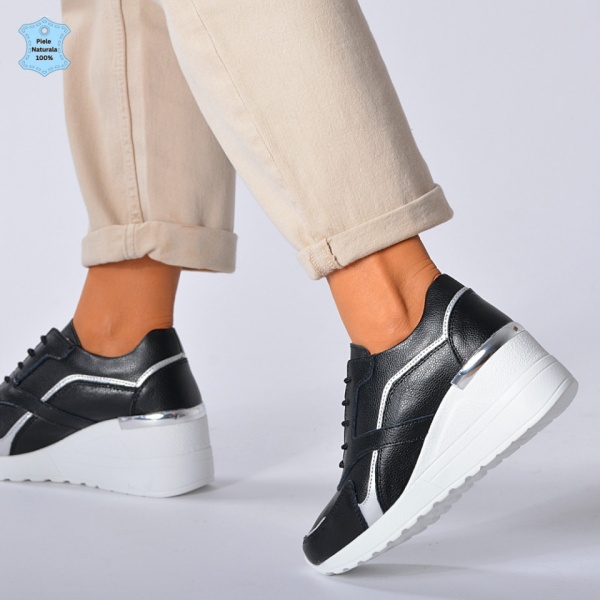 Adidasi Dama Piele Naturala Debby Negri - Need 4 Shoes