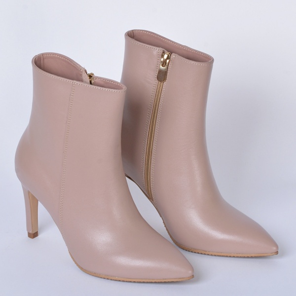 Botine Piele Naturala Marlyn Nude- Need 4 Shoes