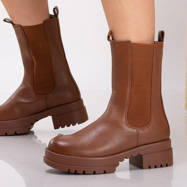 Cizme Dama Imblanite Amena Camel