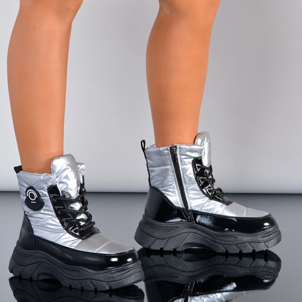 Cizme Dama Imblanite Celsia Argintii- Need 4 Shoes