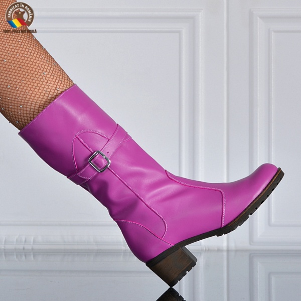 Cizme Dama Piele Naturala Issac Fuchsia- Need 4 Shoes