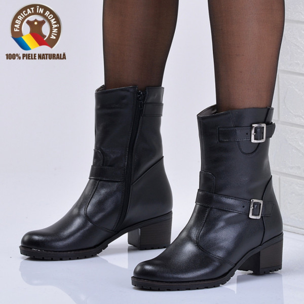 Cizme Dama Piele Naturala Naty 2 Negre