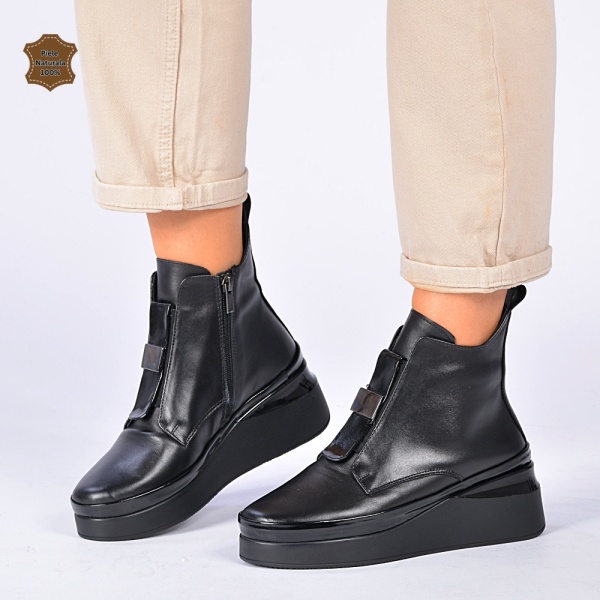 Ghete Dama Piele Naturala Lopez Negre