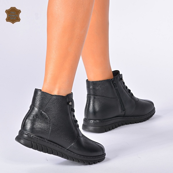 Ghete Dama Piele Naturala Miraj 2 Negre
