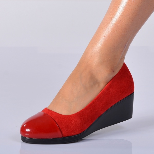 Pantofi Cu Platforma Kimora Rosii