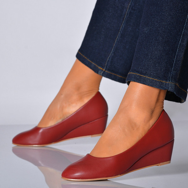 Pantofi Cu Platforma Zyna Bordo