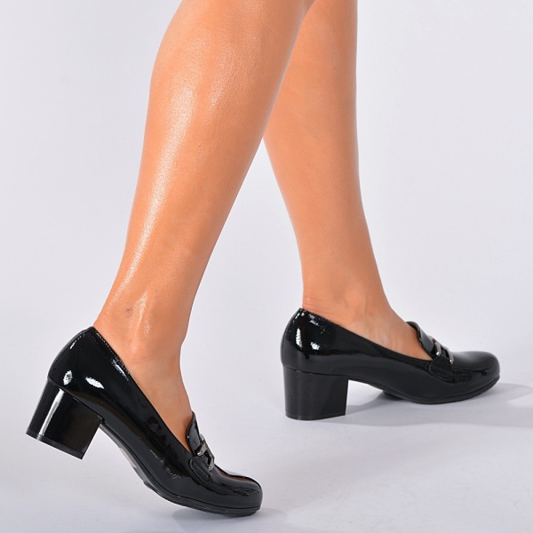 Pantofi Cu Toc Dama Brandy Negri