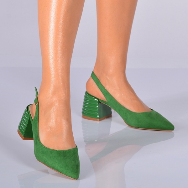 Pantofi Cu Toc Dama Darya Verzi- Need 4 Shoes