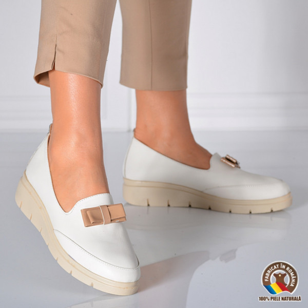 Pantofi Dama Piele Naturala Bya Bej