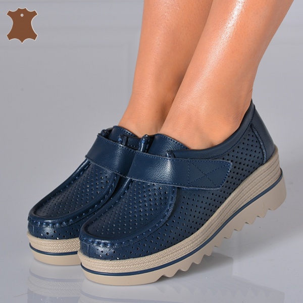 Pantofi Dama Piele Naturala Corso 6 Navy- Need 4 Shoes
