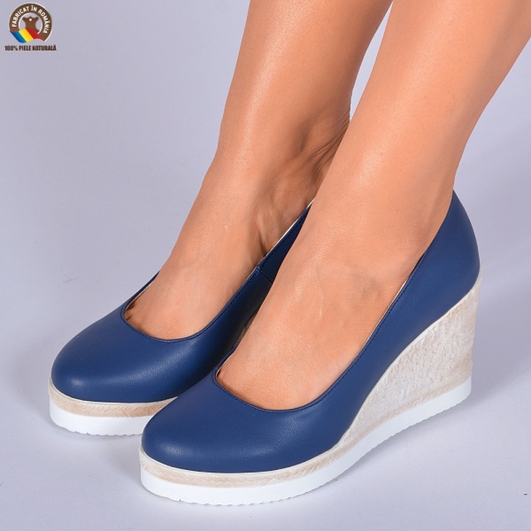 Pantofi Dama Piele Naturala Zelyna Navy