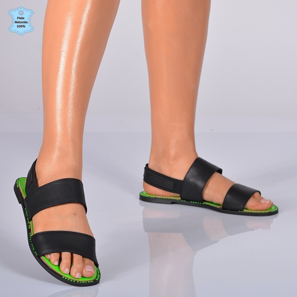 Sandale Dama Piele Naturala Martina Negre- Need 4 Shoes