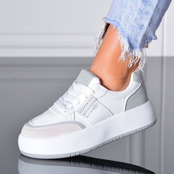 Adidasi Dama Leva Alb/Gri- Need 4 Shoes