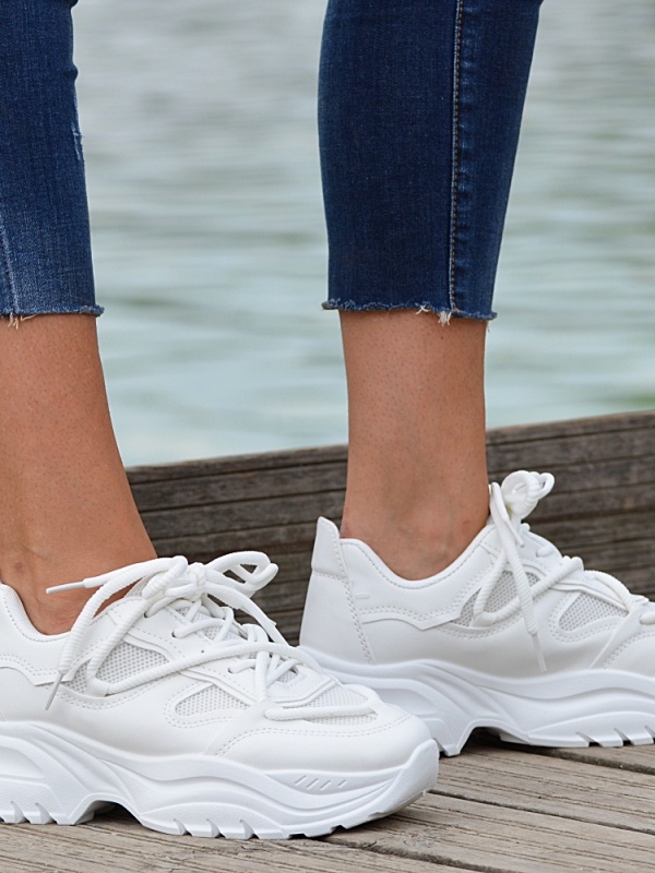 Adidasi Dama Palmer Albi- Need 4 Shoes