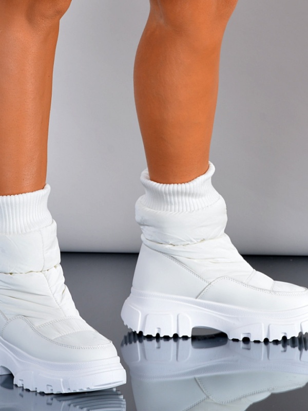 Cizme Dama Imblanite Mavy Albe- Need 4 Shoes