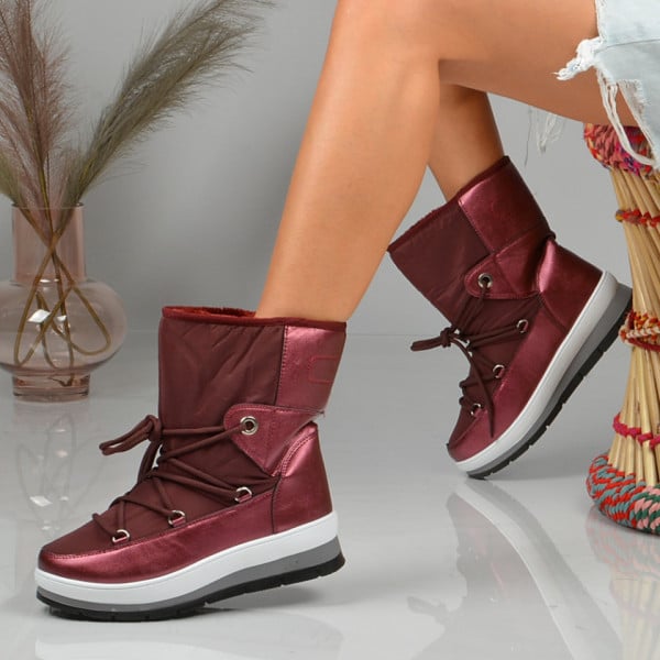 Cizme Dama Imblanite Snow 2 Wine