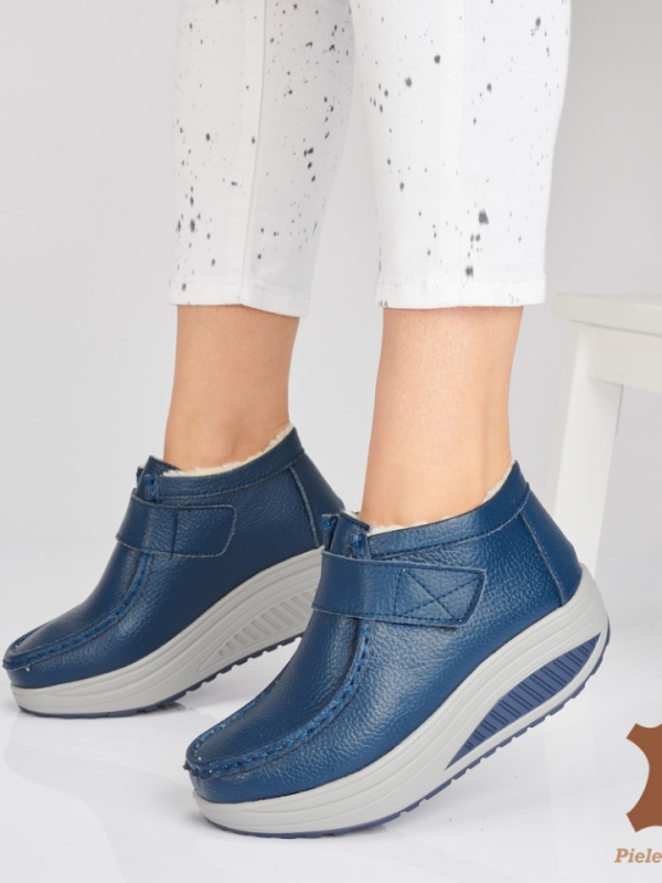 Ghete dama Piele Naturala Danilo Navy- Need 4 Shoes