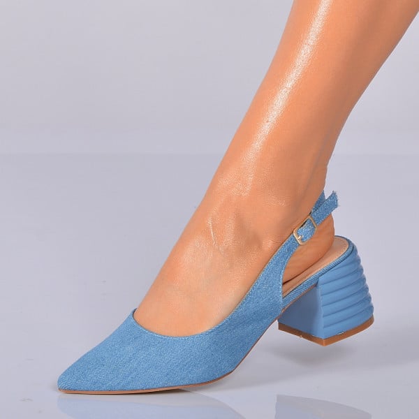 Pantofi Cu Toc Dama Darya Denim
