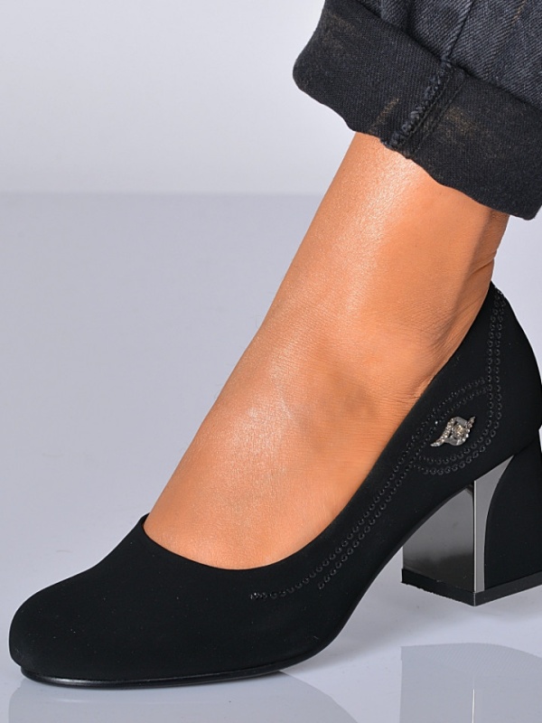 Pantofi Cu Toc Dama Mona Negri- Need 4 Shoes